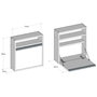 Hanah Home Mesa de estudio 64x60x20 cm Blanco 18mm Tablero de partículas Recubierto de Melamina